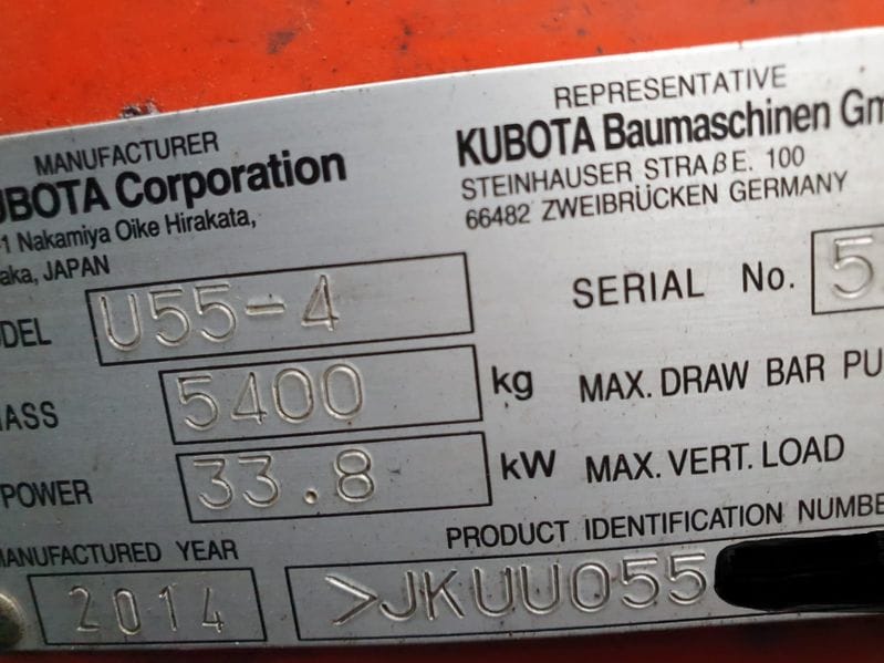 Koparka Kubota U55-4, części, demontaż, ramię, gąsienice - Photo 3