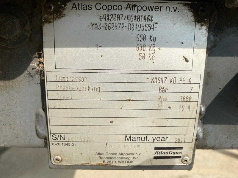 Kompresor Atlas Copco XAS47 - Photo 4