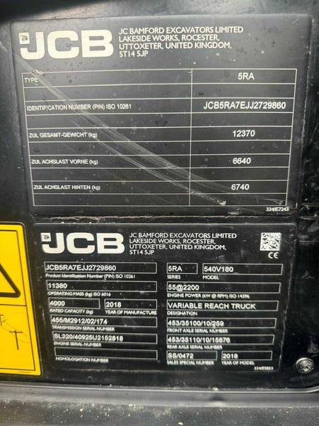 Ładowarka JCB 540 180  z 2018 r 1090 MTH - Photo 2