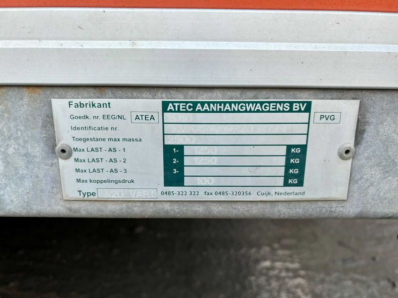 Mocna Przyczepka samochodowa ATEC A20  2500 DCM z plandeką - Photo 5